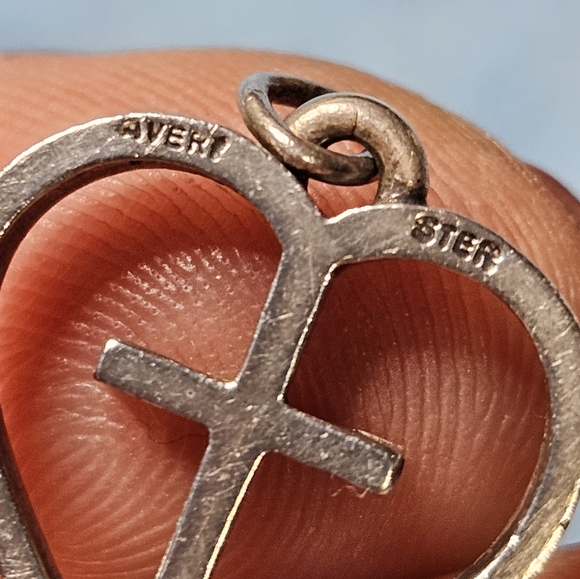 James Avery Sterling Silver Heart Cross Pendant Charm Retired Eternity Forever - Picture 10 of 11